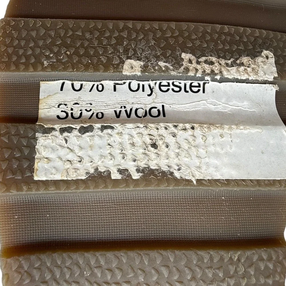 Eddie Bauer Hunt Pac Mid Duck Boots Tan Brown Leather Wool Blend Trim Mens 12